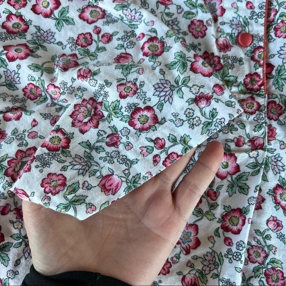 VTG Victoria’s Secret Gold Label Sleep Shirt Medium Large Pink Floral Hong Kong - Picture 8 of 12